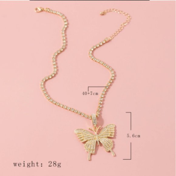 Silver Butterfly Chain - Picture 3 of 3